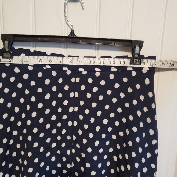 Kate Spade Navy and White Polka Dot A-Line Skirt Size 12 - Picture 3 of 7